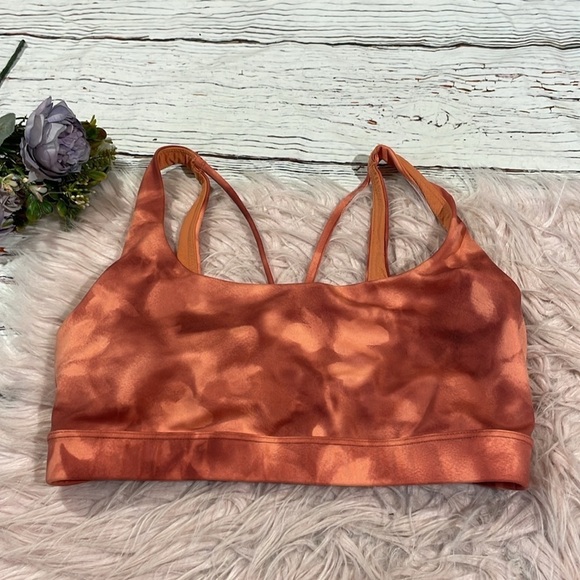 Athleta Rosario Pink Snowdye Sports Bra - Picture 2 of 8